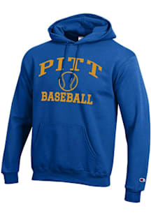 Champion Pitt Panthers Mens Blue Powerblend Long Sleeve Hoodie