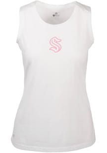 Levelwear Seattle Kraken Womens White Macy Logo Tank Top