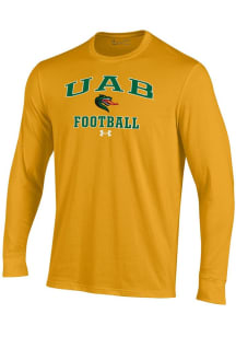 Under Armour UAB Blazers Gold Football Performance Long Sleeve T Shirt