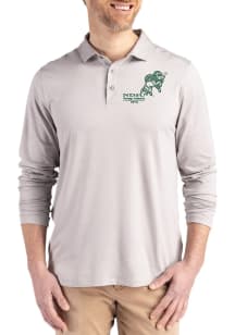 Cutter and Buck North Dakota State Bison Mens Grey Coastline Long Sleeve Polo Shirt