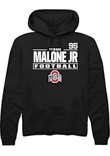 Tywone Malone jr Ohio State Buckeyes Mens Black Football NIL Stacked Box Player Hood