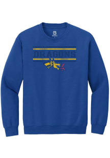 Summit Sportswear Drexel Dragons Mens Blue Bars Long Sleeve Crew Sweatshirt