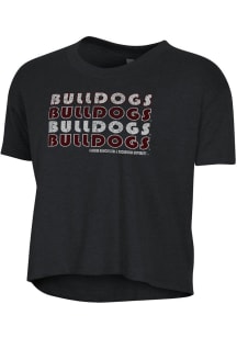 Alternative Apparel Alabama A&amp;M Bulldogs Womens Black Headliner Crop Short Sleeve T-Shirt
