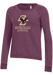 Alternative Apparel Boston College Eagles Womens Purple Lazy Day Crew Sweatshirt