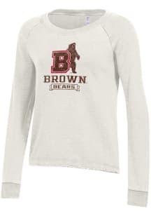 Alternative Apparel Brown Bears Womens White Lazy Day Crew Sweatshirt