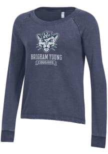 Alternative Apparel BYU Cougars Womens Blue Lazy Day Crew Sweatshirt