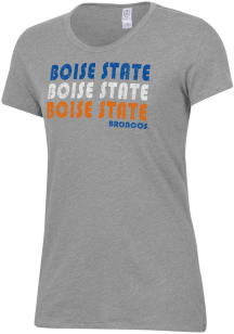 Alternative Apparel Boise State Broncos Womens Grey Keepsake Short Sleeve T-Shirt