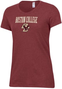 Alternative Apparel Boston College Eagles Womens Red Keepsake Short Sleeve T-Shirt