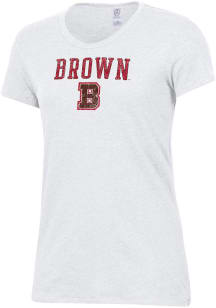 Alternative Apparel Brown Bears Womens White Keepsake Short Sleeve T-Shirt