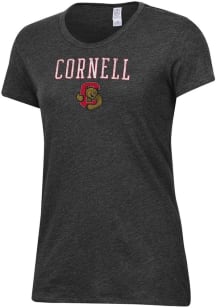 Alternative Apparel Cornell Big Red Womens Black Keepsake Short Sleeve T-Shirt
