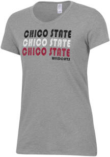 Alternative Apparel CSU Chico Wildcats Womens Grey Keepsake Short Sleeve T-Shirt