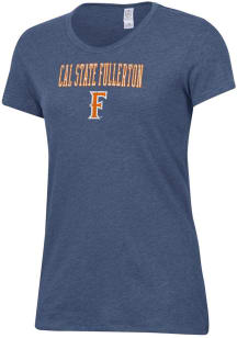 Alternative Apparel Cal State Fullerton Titans Womens Navy Blue Keepsake Short Sleeve T-Shirt