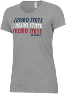 Alternative Apparel Fresno State Bulldogs Womens Grey Keepsake Short Sleeve T-Shirt