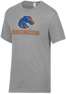 Alternative Apparel Boise State Broncos Grey Keeper Short Sleeve Fashion T Shirt