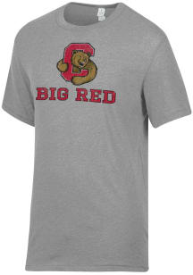 Alternative Apparel Cornell Big Red Grey Keeper Short Sleeve Fashion T Shirt