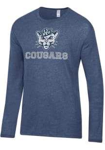 Alternative Apparel BYU Cougars Navy Blue Keeper Long Sleeve Fashion T Shirt