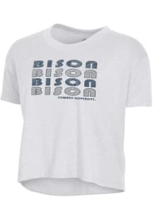 Alternative Apparel Howard Bison Womens White Headliner Crop Short Sleeve T-Shirt