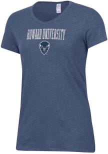 Alternative Apparel Howard Bison Womens Blue Keepsake Short Sleeve T-Shirt