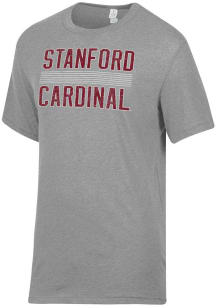 Alternative Apparel Stanford Cardinal Grey Keeper Short Sleeve Fashion T Shirt