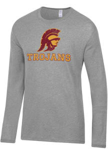 Alternative Apparel USC Trojans Grey Keeper Long Sleeve Fashion T Shirt