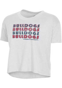 Alternative Apparel Gonzaga Bulldogs Womens White Headliner Crop Short Sleeve T-Shirt