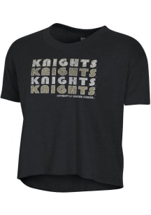 Alternative Apparel UCF Knights Womens Black Headliner Crop Short Sleeve T-Shirt