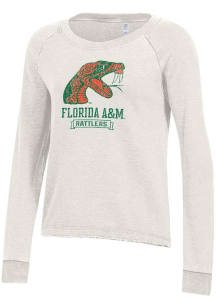 Alternative Apparel Florida A&amp;M Rattlers Womens White Lazy Day Crew Sweatshirt