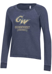 Alternative Apparel George Washington Revolutionaries Womens Blue Lazy Day Crew Sweatshirt
