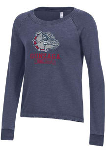 Alternative Apparel Gonzaga Bulldogs Womens Blue Lazy Day Crew Sweatshirt
