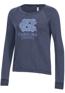 Alternative Apparel North Carolina Tar Heels Womens Blue Lazy Day Crew Sweatshirt
