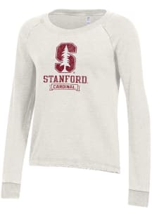Alternative Apparel Stanford Cardinal Womens White Lazy Day Crew Sweatshirt