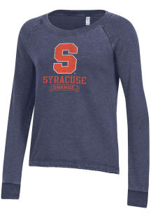 Alternative Apparel Syracuse Orange Womens Blue Lazy Day Crew Sweatshirt