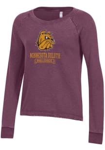 Alternative Apparel UMD Bulldogs Womens Purple Lazy Day Crew Sweatshirt