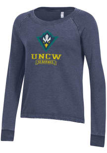 Alternative Apparel UNCW Seahawks Womens Blue Lazy Day Crew Sweatshirt