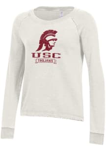 Alternative Apparel USC Trojans Womens White Lazy Day Crew Sweatshirt