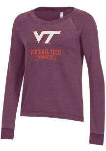 Alternative Apparel Virginia Tech Hokies Womens Purple Lazy Day Crew Sweatshirt