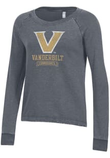 Alternative Apparel Vanderbilt Commodores Womens Black Lazy Day Crew Sweatshirt
