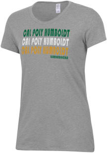 Alternative Apparel Cal Poly Humboldt Lumberjacks Womens Grey Keepsake Short Sleeve T-Shirt