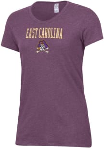 Alternative Apparel East Carolina Pirates Womens Purple Keepsake Short Sleeve T-Shirt