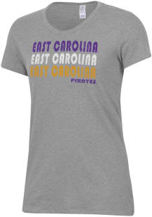 Alternative Apparel East Carolina Pirates Womens Grey Keepsake Short Sleeve T-Shirt