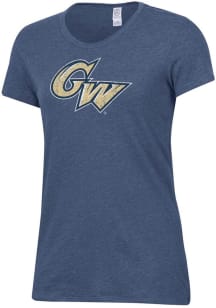 Alternative Apparel George Washington Revolutionaries Womens Navy Blue Keepsake Short Sleeve T-Shi..