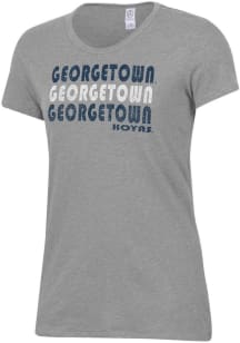 Alternative Apparel Georgetown Hoyas Womens Grey Keepsake Short Sleeve T-Shirt
