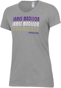 Alternative Apparel James Madison Dukes Womens Grey Keepsake Short Sleeve T-Shirt