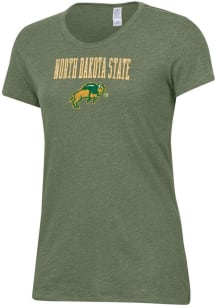 Alternative Apparel North Dakota State Bison Womens Green Keepsake Short Sleeve T-Shirt