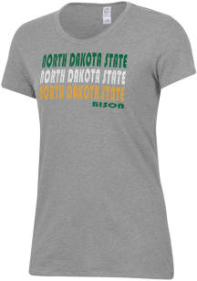 Alternative Apparel North Dakota State Bison Womens Grey Keepsake Short Sleeve T-Shirt