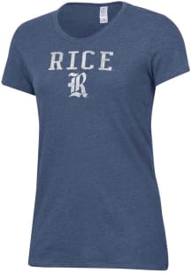 Alternative Apparel Rice Owls Womens Navy Blue Keepsake Short Sleeve T-Shirt