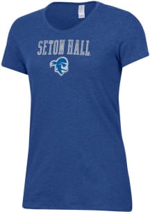 Alternative Apparel Seton Hall Pirates Womens Blue Keepsake Short Sleeve T-Shirt