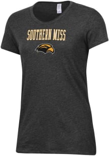 Alternative Apparel Southern Mississippi Golden Eagles Womens Black Keepsake Short Sleeve T-Shir..