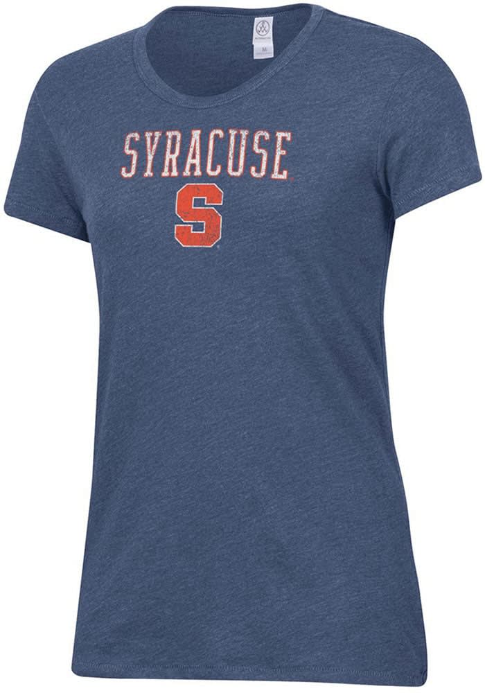 Alternative Apparel Syracuse Orange Womens Keepsake T-Shirt - Navy Blue