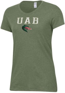 Alternative Apparel UAB Blazers Womens Green Keepsake Short Sleeve T-Shirt